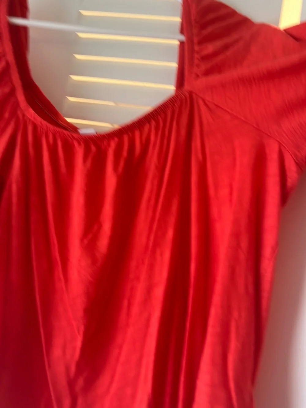 Old Navy Red Puff-Sleeve Blouse